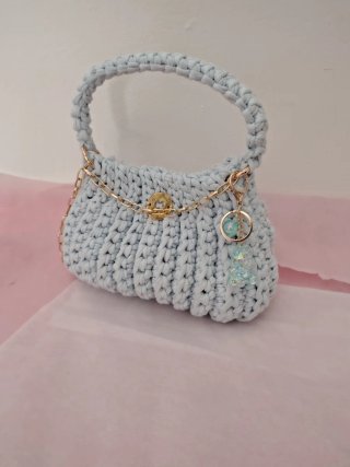 Elegante Borsa fatta a mano. Uncinetto. Nuova
