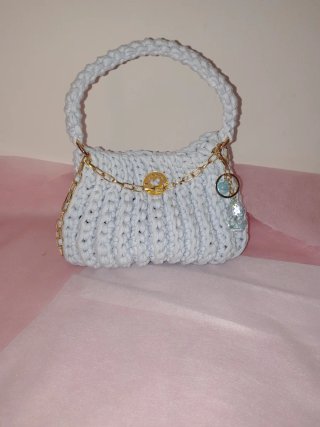 Elegante Borsa fatta a mano. Uncinetto. Nuova