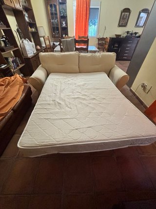 Sofá cama beige tela