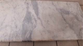 Encimera de mármol gris y blanco