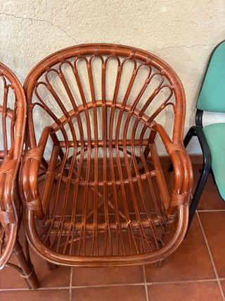 Conjunto de mimbre 3 piezas