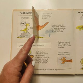 Libro dinosaurios con solapas desplegable