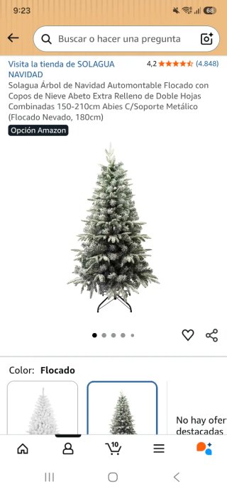 Albero di Natale SOLAGUA Flocado Copos Nieve 180cm