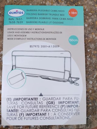 Barrera Cama Nido Plegable Olmitos