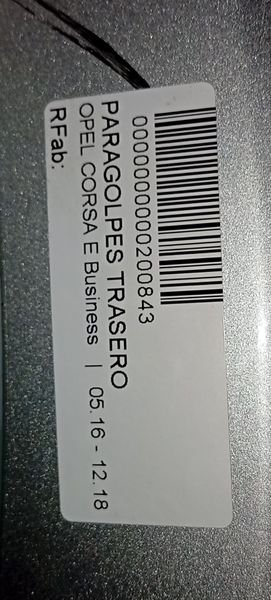 PARAGOLPES TRASERO OPEL CORSA E Business