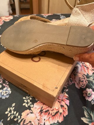 Sandalias cuña beige/marrón Talla 41