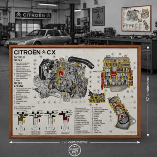 Cuadro Citroën CX 1975, original y gran formato