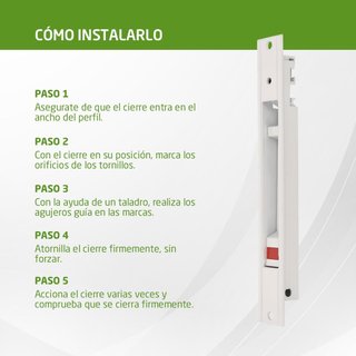Amig - Cierre de embutir para Ventanas y Puertas correderas de Aluminio