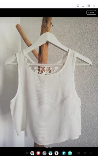 OCASION Top H&M blanco con encaje