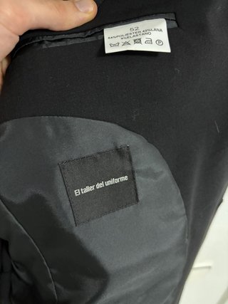Traje negro lana talla 52 con etiquetas