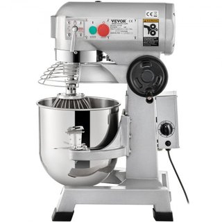 Mezclador Comercial, Tazón de Acero Inoxidable de 28.4 L, Mezclador Eléctrico de Alta Dureza de 1500W con 3 Velocidades Ajustables 108/199/382 RPM, Incluye Gancho para Masa y Batidor, Perfecto par...