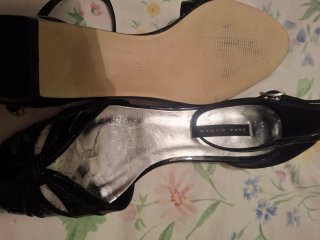 Sandalias Zara charol negro