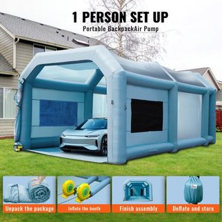 Tienda de Pintura Inflable para Autos 8.5 x 4.8 x 3.3 m con Sistema de Filtración y 2 Ventiladores