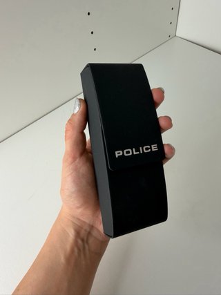 Custodia Occhiali Police Rigida Nera Nuova