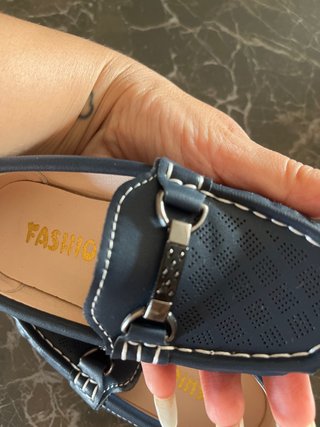 Mocassini blu eleganti con fibbia shein
