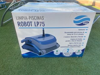 Robot Limpiafondos Piscina Azul y Blanco