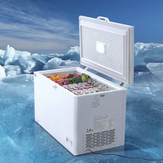 Congelador Horizontal, 12.8 pies cúbicos / 345 L Gran Congelador Profundo & 4 Cestas Extraíbles, Congeladores Comerciales de Puerta Superior Independientes con Tapa con Cerradura, Temperatura Ajus...
