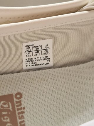 Onitsuka Tiger Bailarinas Blancas con Tiras