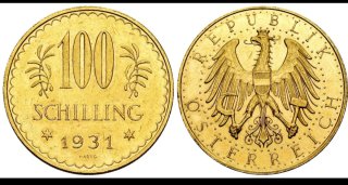 Austria 100 Schilling 1931 Moneda Oro