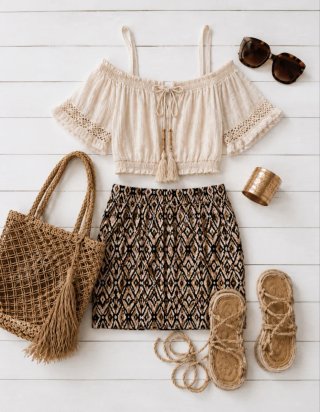 Minifalda Bohemia comprada en Ibiza Talla XS