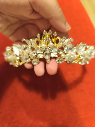 Tiara coronita de diamantes No verdaderos