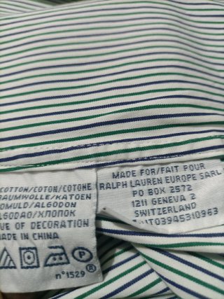 Camisa Polo Ralph Lauren Rayas Talla M