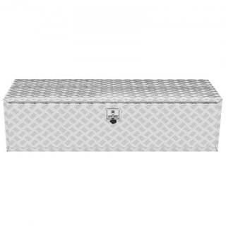 Caja de Camión Bajo, 1524 x 610 x 610 mm Caja de Almacenamiento para Pickup, Caja de Herramientas de Aluminio de Placa de Diamante de Alta Resistencia con Cerradura y Llaves, Caja de Almacenamient...