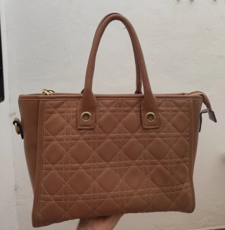 Bolso tote estampado marrón