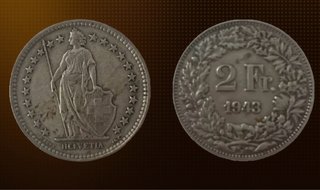Suiza 2 Francos 1943