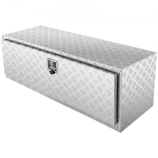 Caja de Camión Inferior, Caja de Almacenamiento para Pickup de 48"×24"×24", Caja de Herramientas de Aluminio de Placa de Diamante de Alta Resistencia con Cerradura y Llaves, Caja de Almacenamiento...