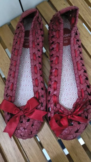 Bailarinas Wonders trenzadas rojas talla 39