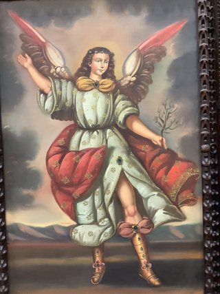 Oleo sobre tabla Arte Cuzqueño grande