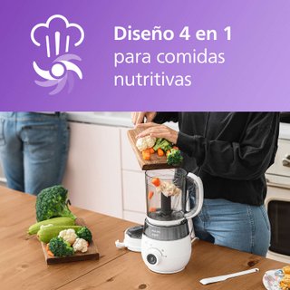 Philips Avent vaporera/batidora 4 en 1, robot bebe