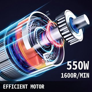 JKC-300 Cortadora Eléctrica de Verduras con 6 Discos de Corte, procesador de alimentos 550W procesador de verduras Acero Inoxidable + Aleación de Aluminio Fundido