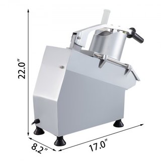 JKC-300 Cortadora Eléctrica de Verduras con 6 Discos de Corte, procesador de alimentos 550W procesador de verduras Acero Inoxidable + Aleación de Aluminio Fundido