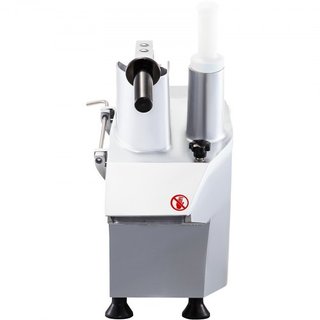 JKC-300 Cortadora Eléctrica de Verduras con 6 Discos de Corte, procesador de alimentos 550W procesador de verduras Acero Inoxidable + Aleación de Aluminio Fundido