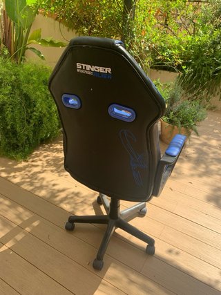 Silla Gamer Stinger Negra y Azul
