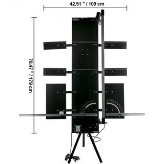 Máquina de Corte de Poliestireno 42cm Grosor Máximo de Corte Cortadora de Espuma 127cm Longitud Máxima Cortadora de Espuma de Alambre Caliente 0-90° Cortadora de Poliestireno Seis Alambres de Cale...