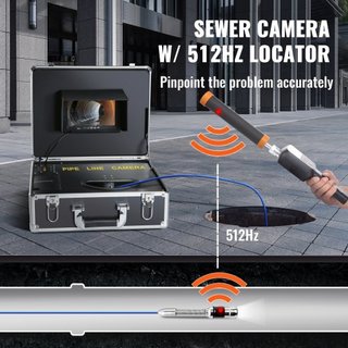Cámara de Inspección de Tuberías de Alcantarillado Cámara de 17.8 cm 1000TVL Cámara de 30.5m con Localizador 512Hz