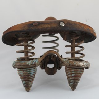 Sillín Bicicleta Gimson Piel Muelles Antiguo