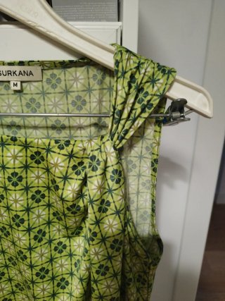 Vestido Verano Tirantes Estampado Verde Talla M