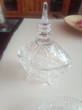 Azucarera de cristal tallado