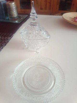 Azucarera de cristal tallado