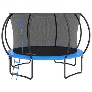 Trampolín de 12 pies, trampolín de 400 lbs con red de seguridad, escalera y poste curvado, trampolín de alta resistencia con tapiz de salto y acolchado de resorte, trampolines recreativos al aire ...