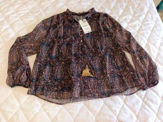 Blusa Zara Estampada Paisley talla M