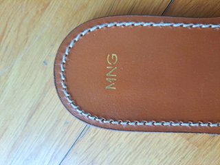 Sandalias planas Mango marrón trenzadas