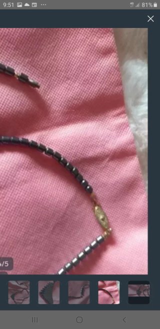 Conjunto Gargantilla y Pulsera Hematita