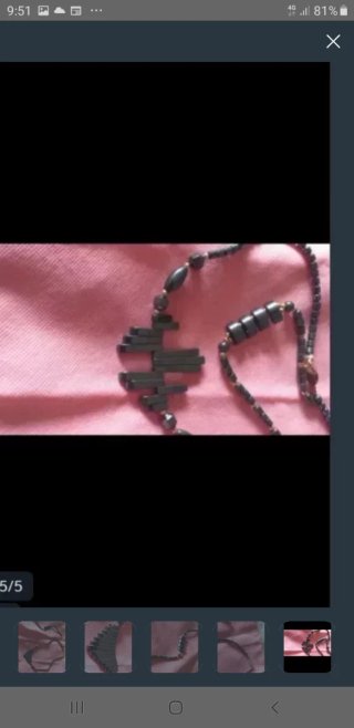 Conjunto Gargantilla y Pulsera Hematita