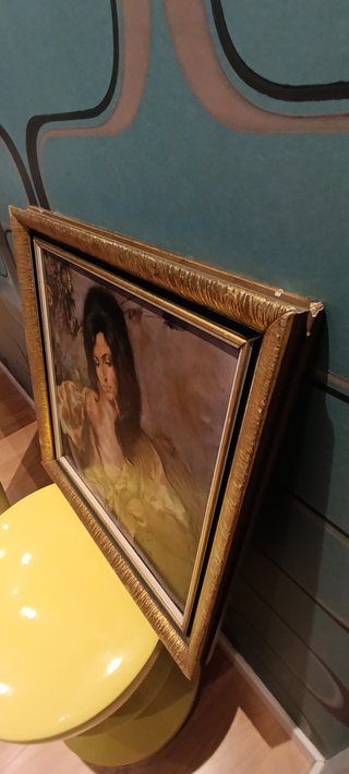 Cuadro Vintage Francisco Ribera Gitana Marco Oro