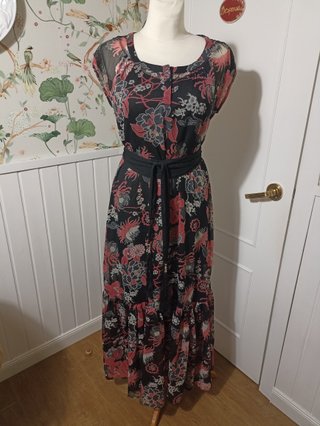 Vestido largo estampado floral